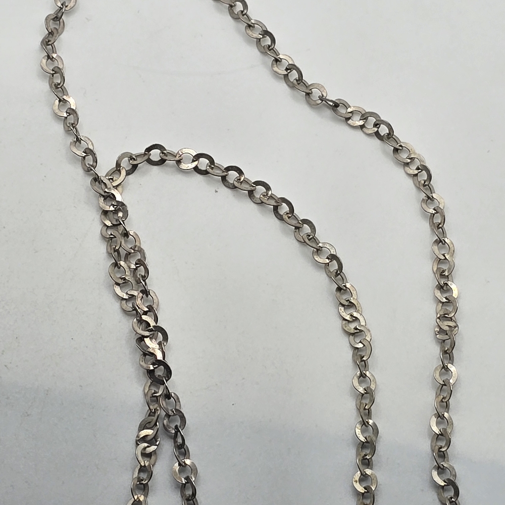 Vintage Native American Sterling Silver Signed Turquoise Pendant Necklace - Picture 9 of 10